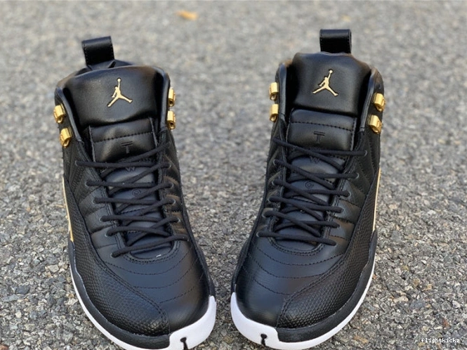 Air 'Reptile' Jordan Black 12 AO6068-007 Retro Metallic Gold-White 0719